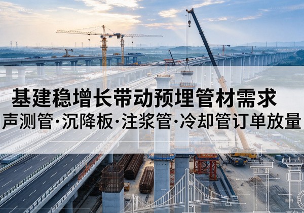 通许基建稳增长带动预埋监测管材需求，声测管、沉降板、注浆管订单持续放量